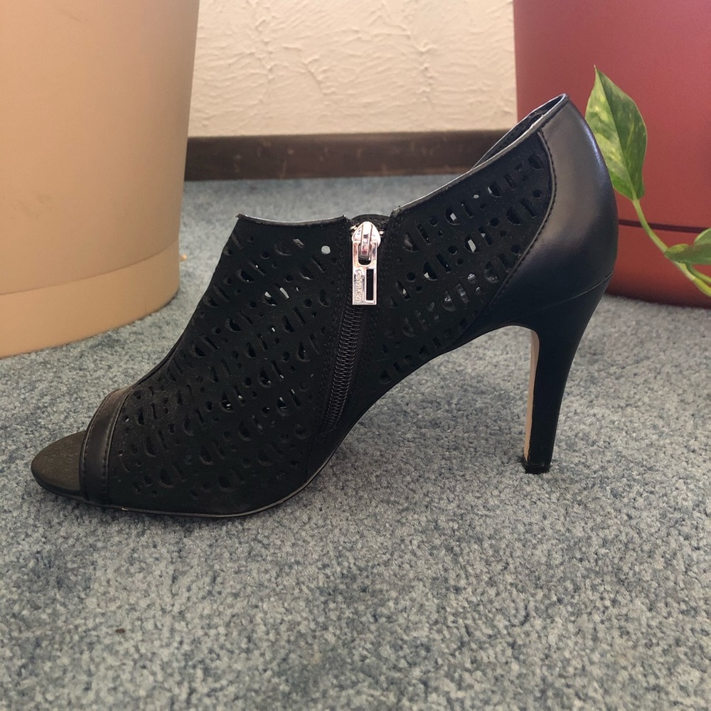 Black Calvin Klein Open Toe Heels